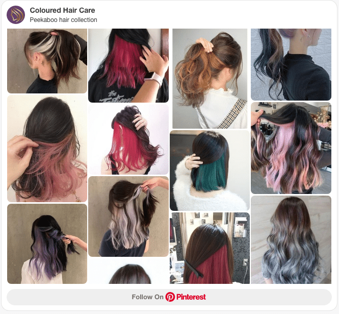 How To Do Peekaboo Hair At Home: The Easy Guide 2 underneath hair color peekaboo ideas pinterest board