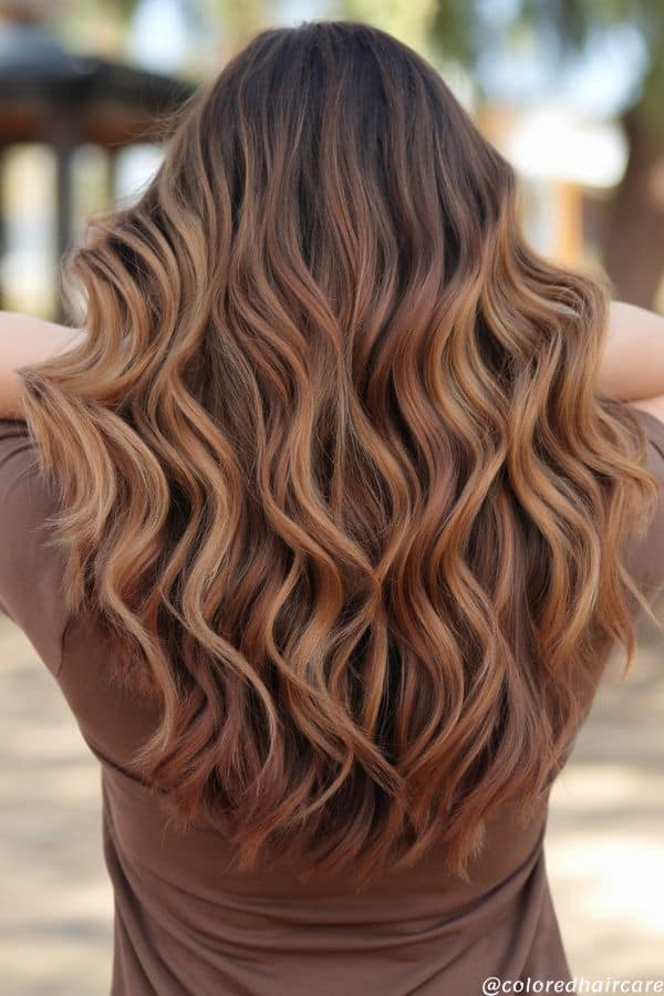 mocha balayage half head