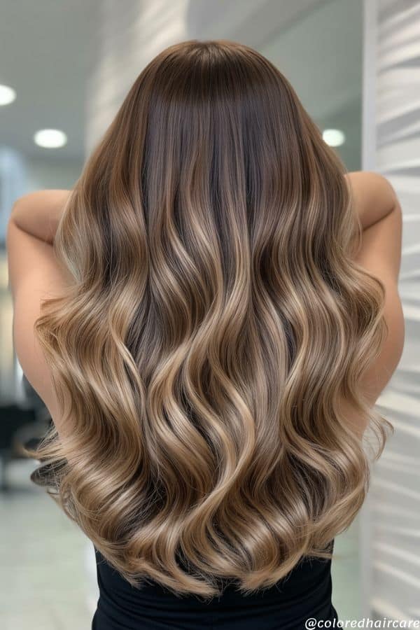 light brown hair toned with purple shampoo