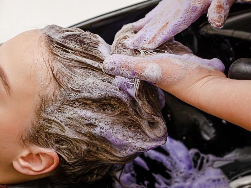 purple shampoo shampooing rinse