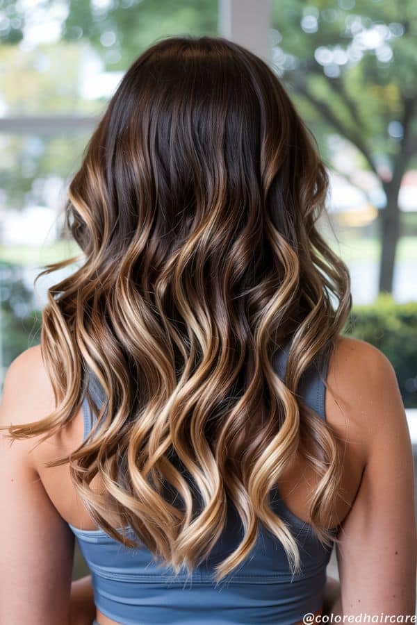 Caramel balayage ombre
