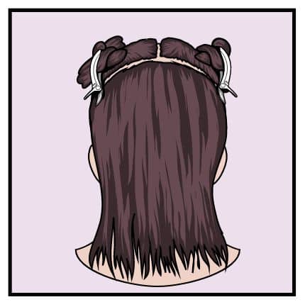 how to section hair clip up step 2