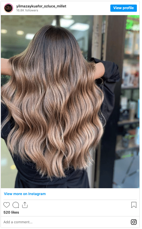 sombre balayage instagram post