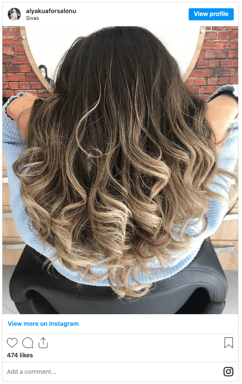 ombre hair instagram post