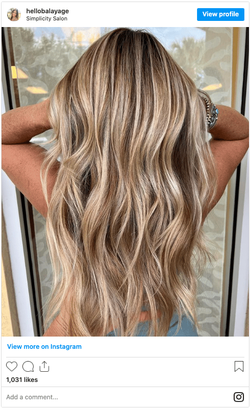 Top 10 On-Trend Balayage Hair Ideas You'll Be Obsessed With This Year. 5 blonde highlights instagram post