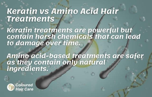 Amino Acid Hair Treatments: What they are and why you need one. 9 keratin hair treatments vs amino acid treatments infographic