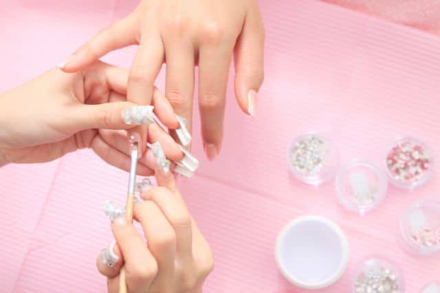 how to get hair dye off acrylic nails infographic