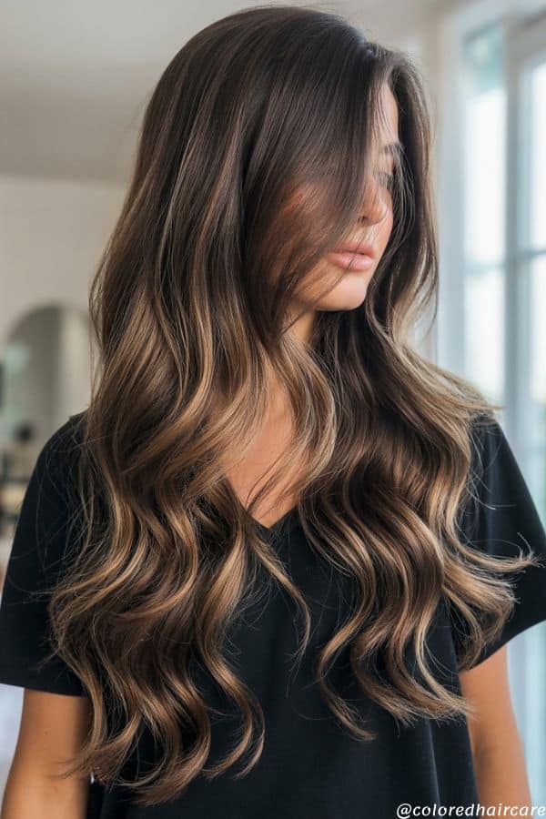 10 Honey Caramel Brown Hair Ideas That Prove Warm Tones Are Hot Right Now 10 Dark Chocolate Brown with Caramel Highlights