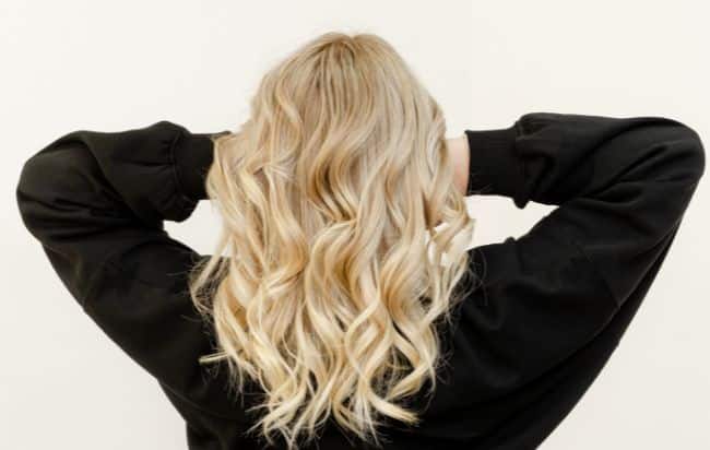 woman with bleached hair