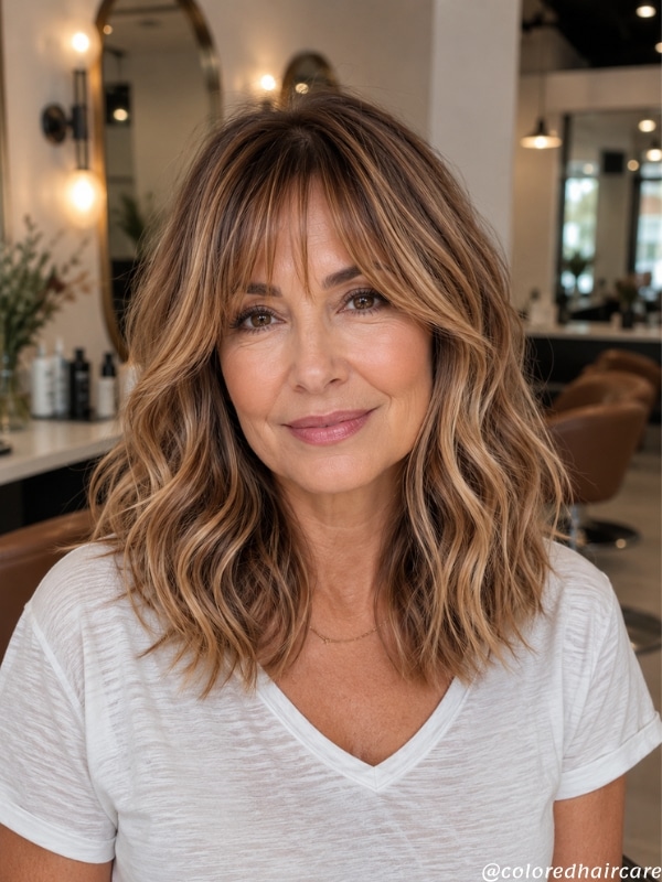 Caramel Hair with Bangs