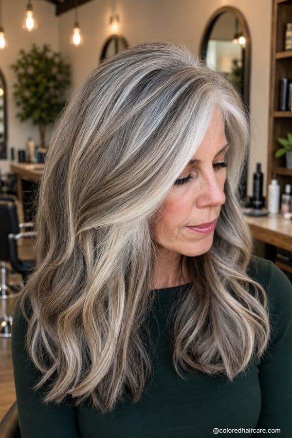 ash brown and silver blonde