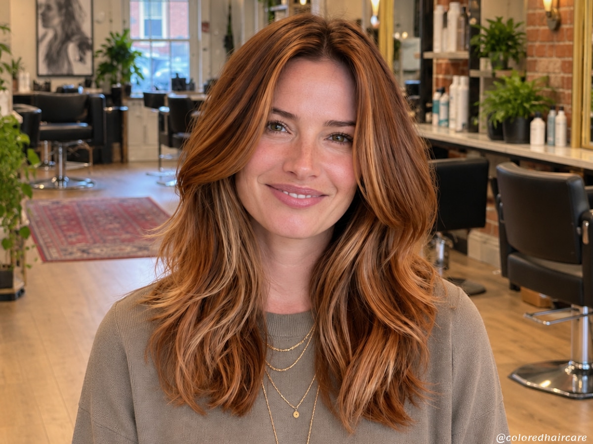 Colored Hair Care Expert Tips, Guides & Ideas for Show-Stopping Hair Color 60 copper balayage featured image