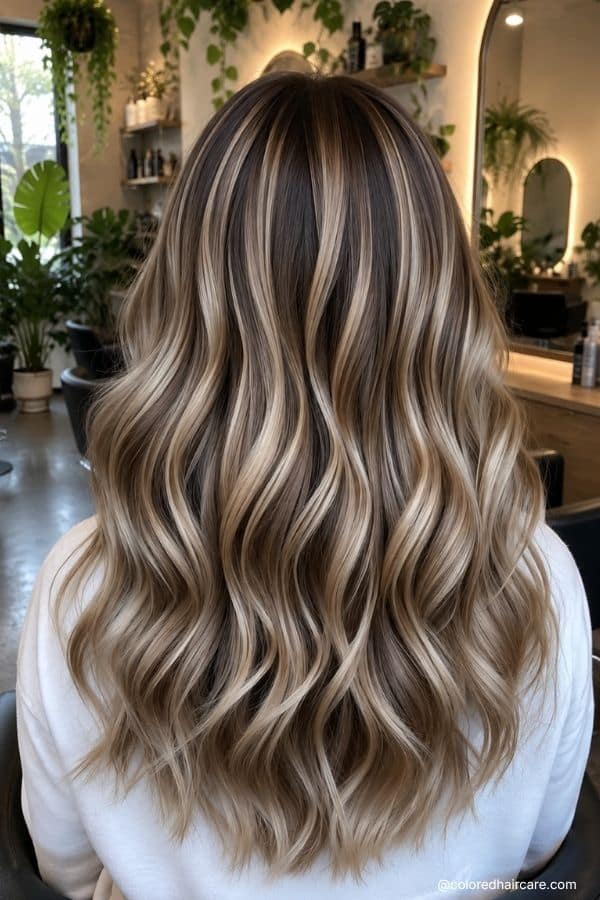 Light brown hair with sandy blonde highlights