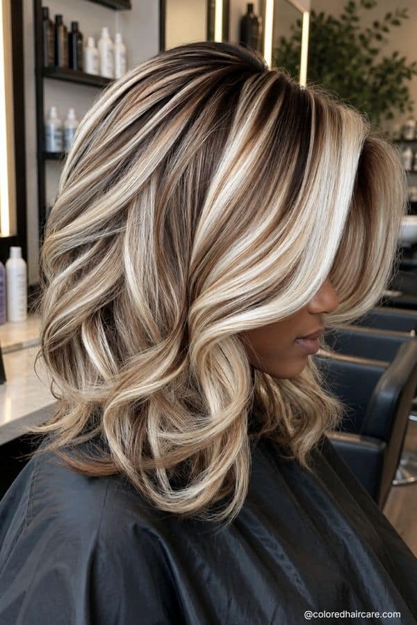 platinum and chesnut hair color