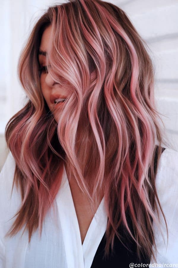 Chunky Highlights in Honey Brown Hair