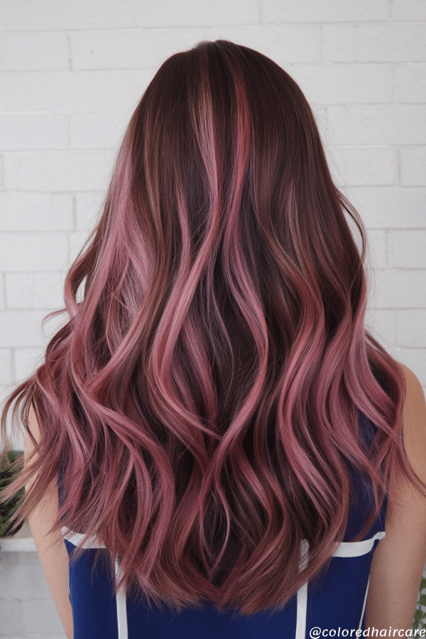 Subtle Streaks in Deep Chocolate Brown Hair