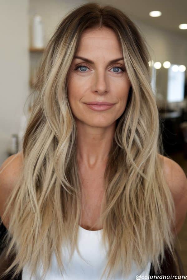 honey wheat blonde hair for over 40