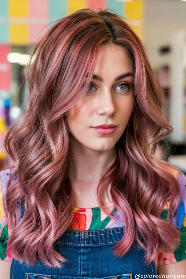 15 Blonde Hair With Pink Highlights Styles That Are Insanely Pretty 17 Mauve Pink Highlights