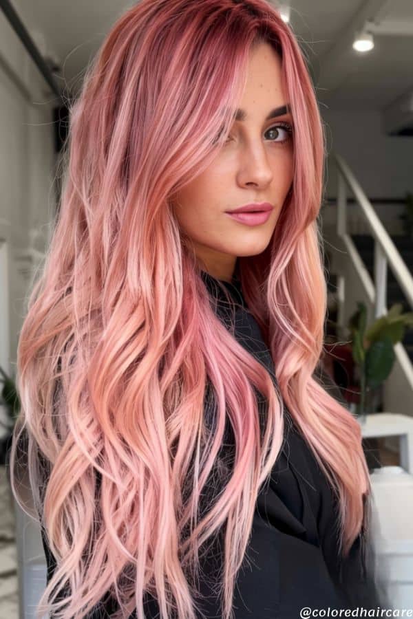 15 Blonde Hair With Pink Highlights Styles That Are Insanely Pretty 12 blush pink