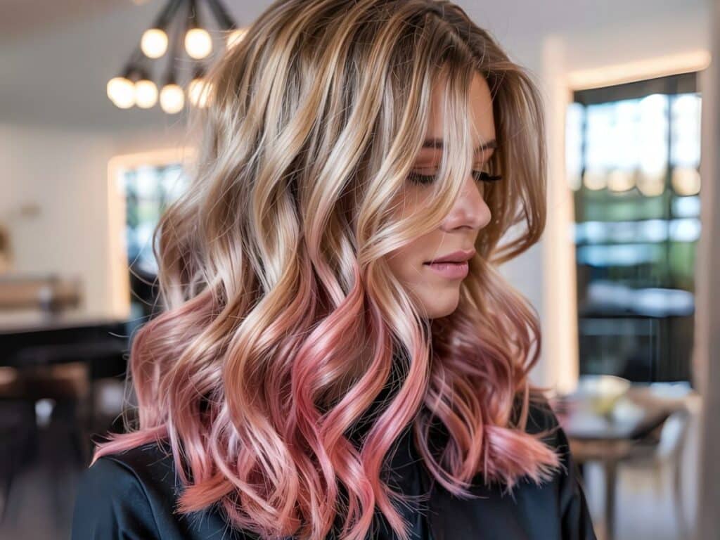 pink hair with highlights featured image