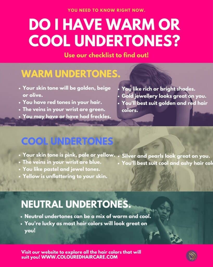 so you have warm or cool undertones infographic