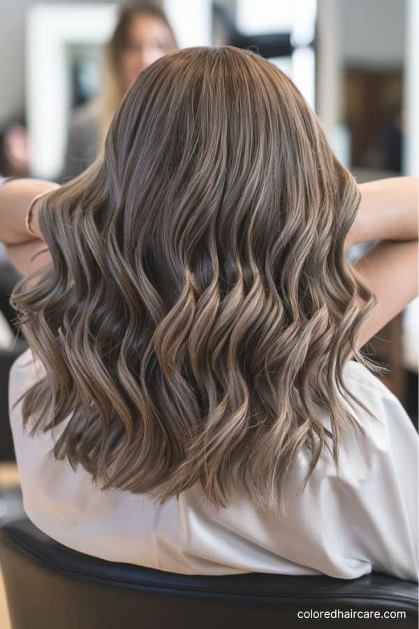 dark ash brown with lowlights