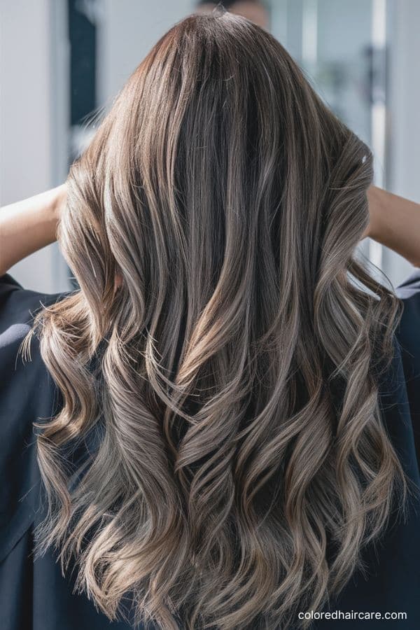 smokey ash bronde hair color