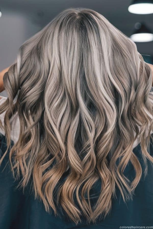 Gray Blending For Dark Hair silver sombre
