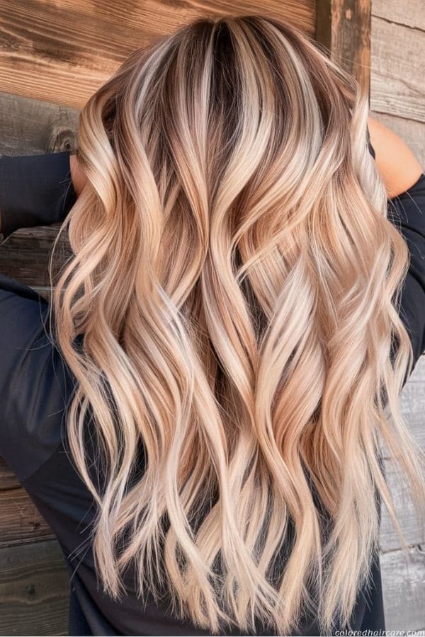 Sandy Blonde and Chestnut Lowlights