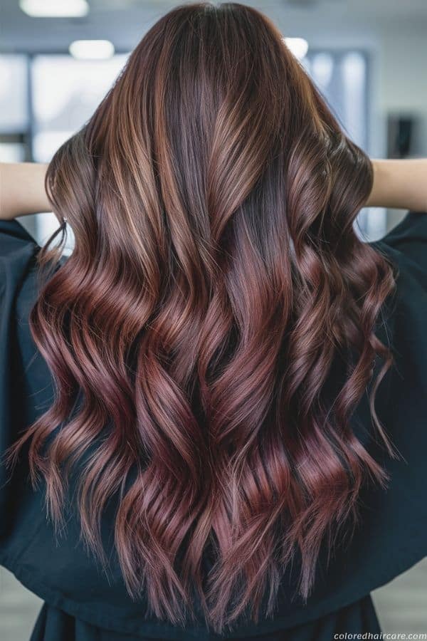 cherry cola hair color balayage 