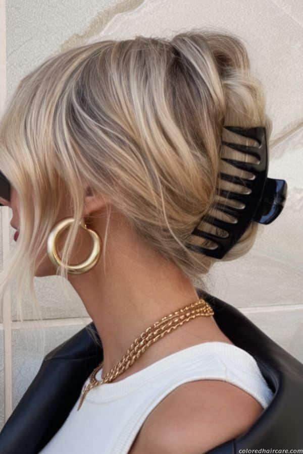 claw clip updo summer hair styles