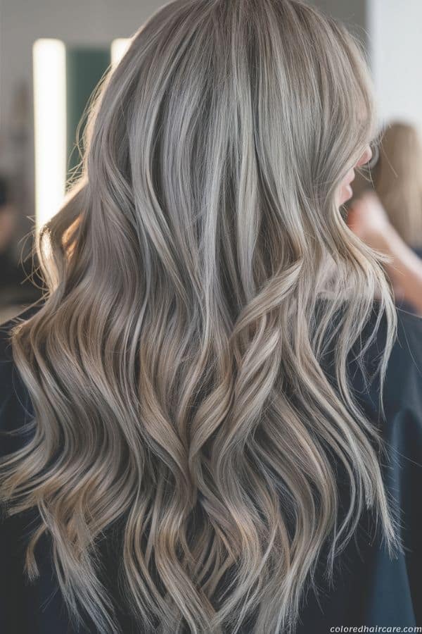 Gray Blending For Dark Hair sun kissed ash hair color 