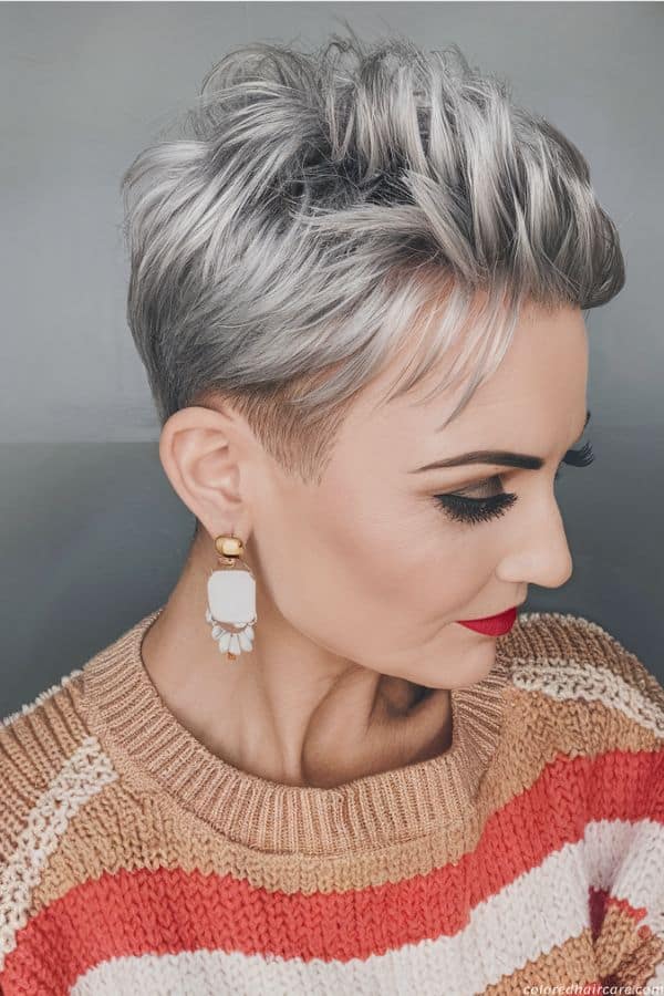 gray pixie hair