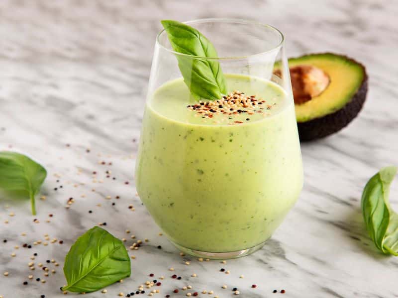hair health smoothie avocado and chia