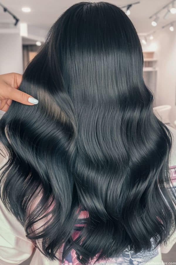 jet black hair color ideas