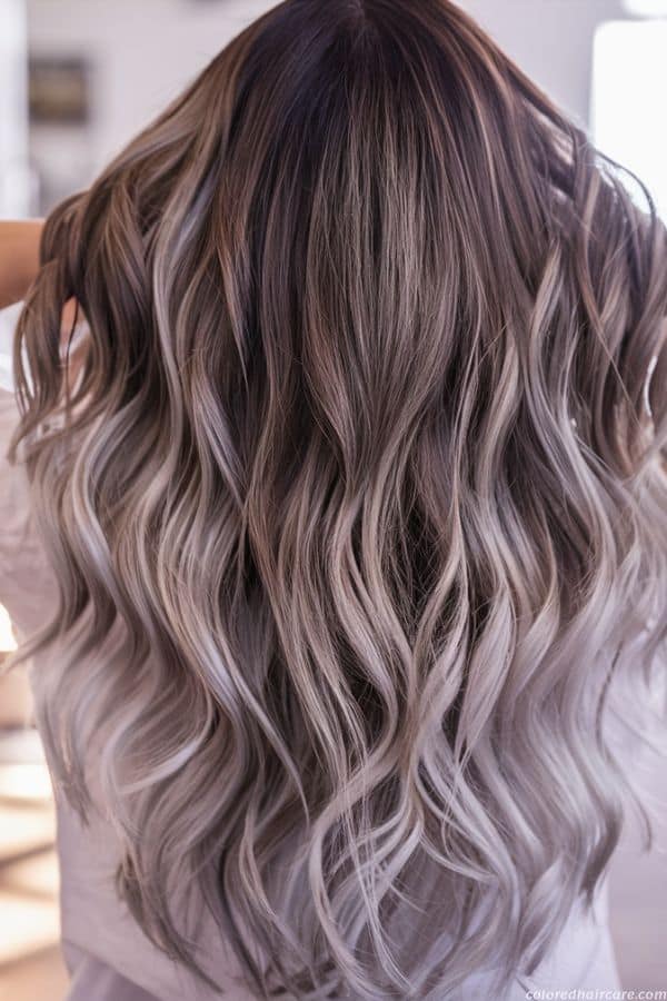 platinum greay with dark roots