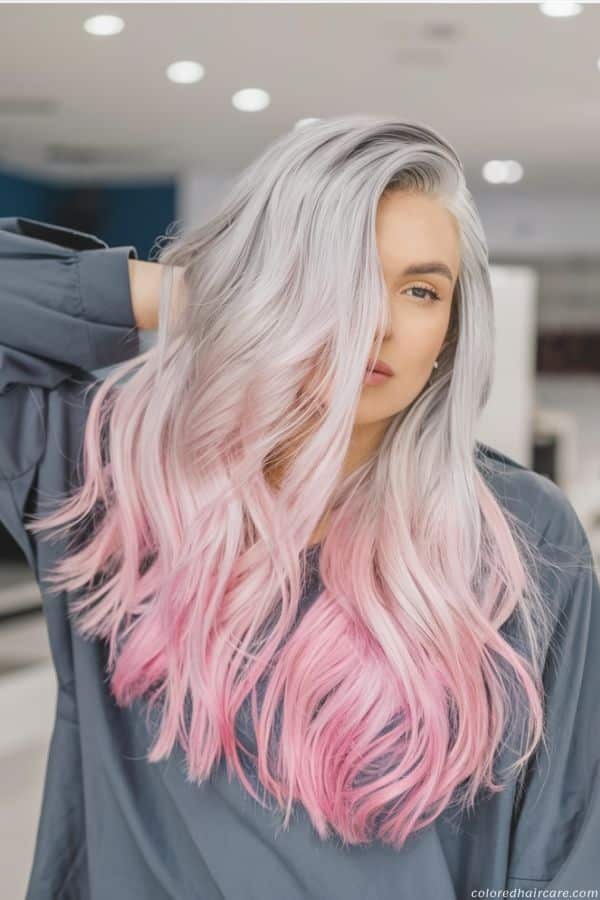 Dusty Pink and white ombré