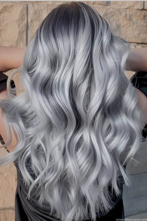 smokey silver hair color ideas.