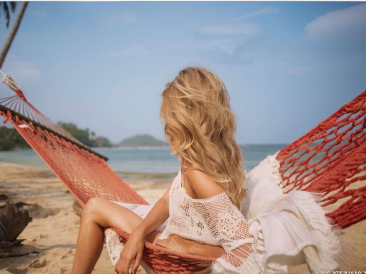 summer hair woman on a hammock
