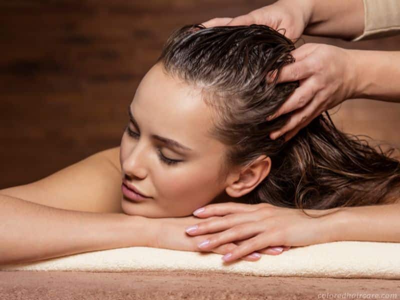 woman having a scalp massage