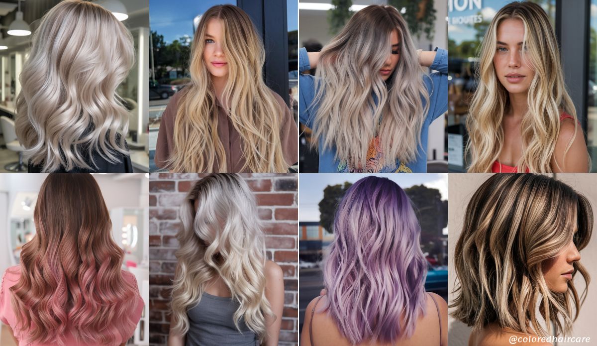 Hair Color Quiz: What Hair Color Suits Me? + Expert Guide 3 Summer hair color ideas with platinum blonde, icy ash, beige blonde, lavender, and rose tones — best for cool undertones, fair skin, and light eyes.