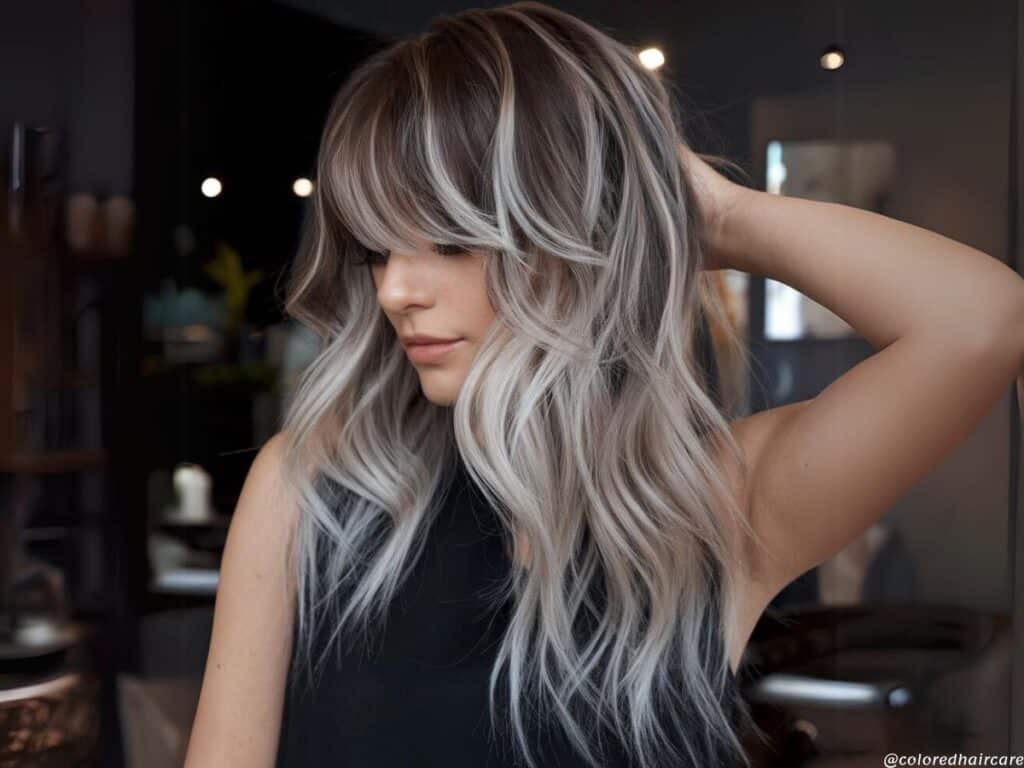 gray and blonde hair blending