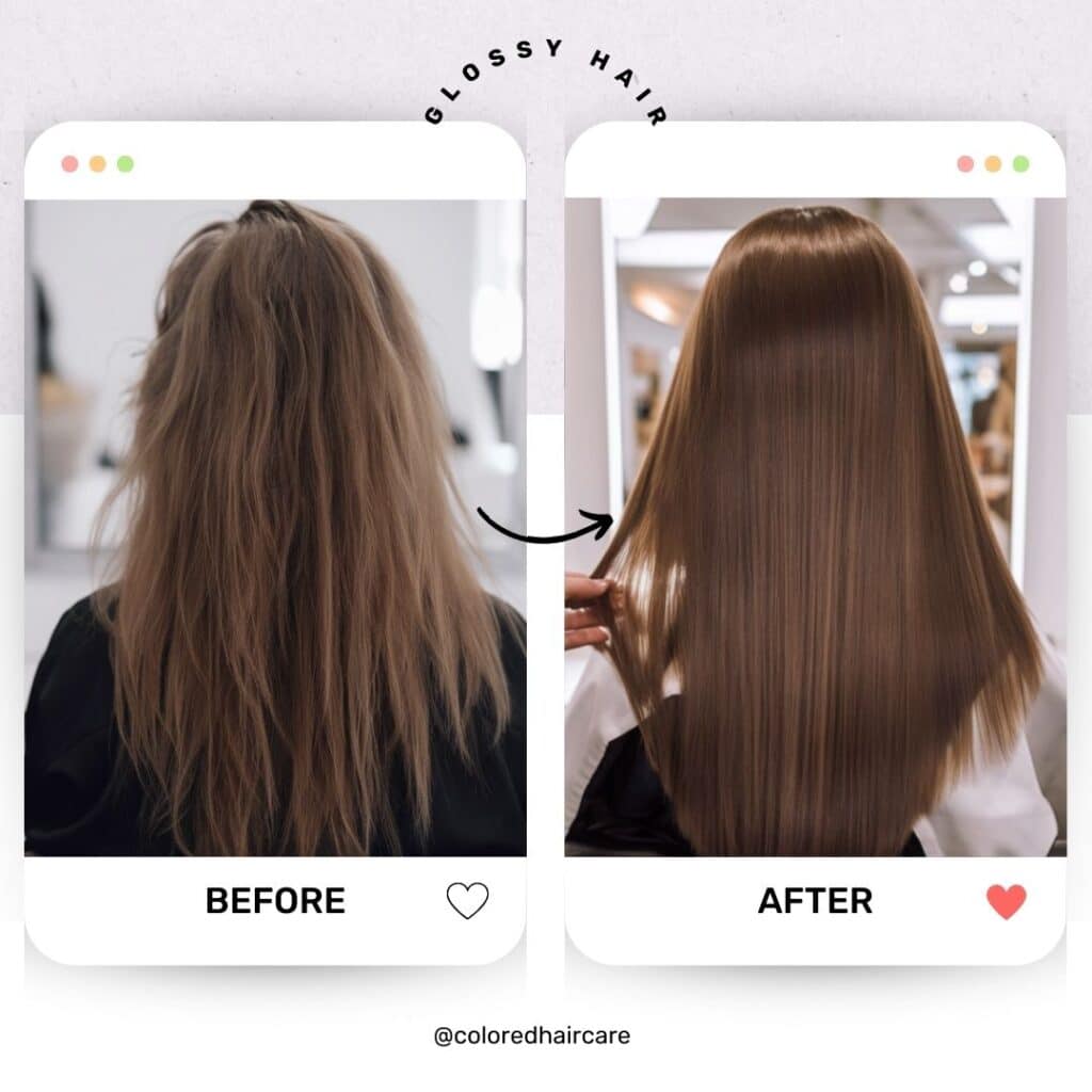 How To Get Photo Finish Hair, The Latest Party Season Flex 2 glossy hair before nad after