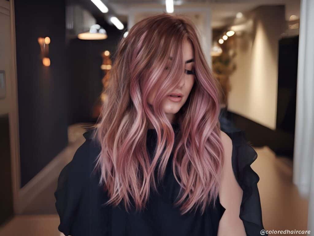 Brown hair with pink highlights featured image