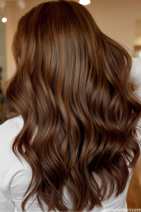 Chocolate brown hair color.
