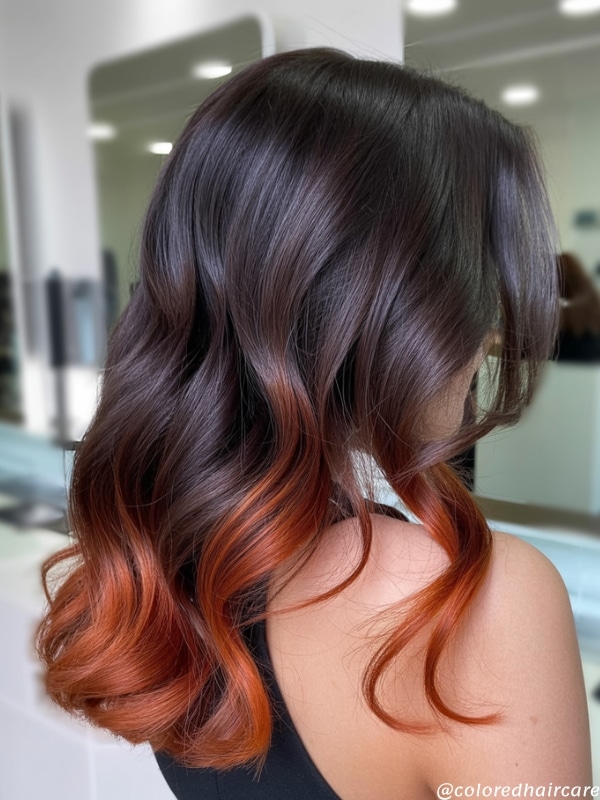 Deep Auburn Ombré hair color