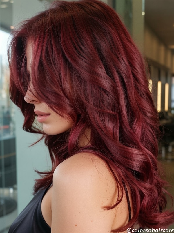 Burgundy Auburn Melt hair color