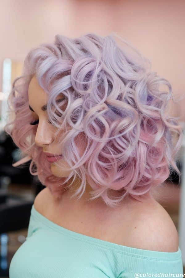 21 Lavender Hair Color Ideas That Are Prettier Than Your Pinterest Board 9 Cotton Candy Curls