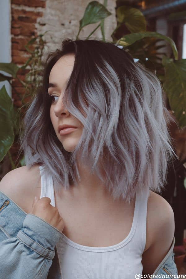 21 Lavender Hair Color Ideas That Are Prettier Than Your Pinterest Board 15 Grown-Out Roots with Lavender Ends