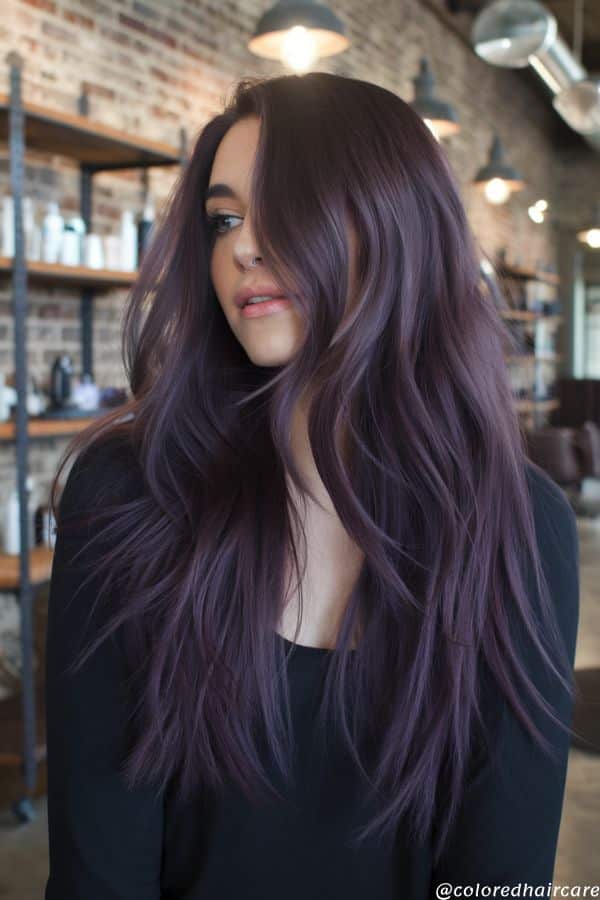 21 Lavender Hair Color Ideas That Are Prettier Than Your Pinterest Board 4 Midnight Purple Magic hair color ideas